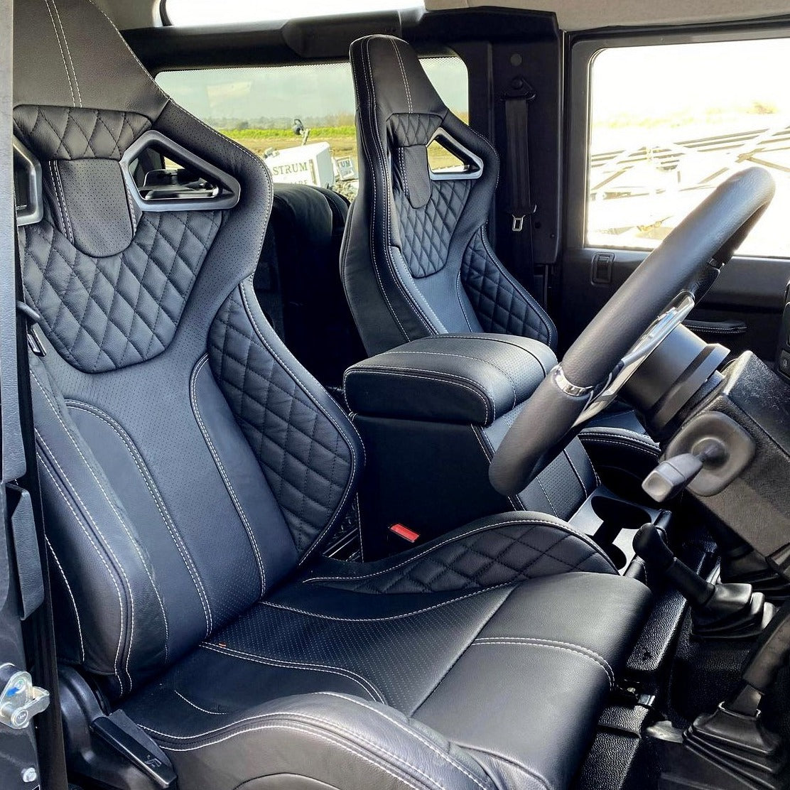 Land Rover Defender Bucket Seats Front Seats and Cubby - Land Rover Defender 90 & 110 – Aussie Defender